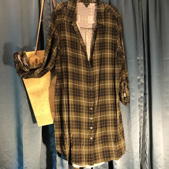 extra long flannel shirt